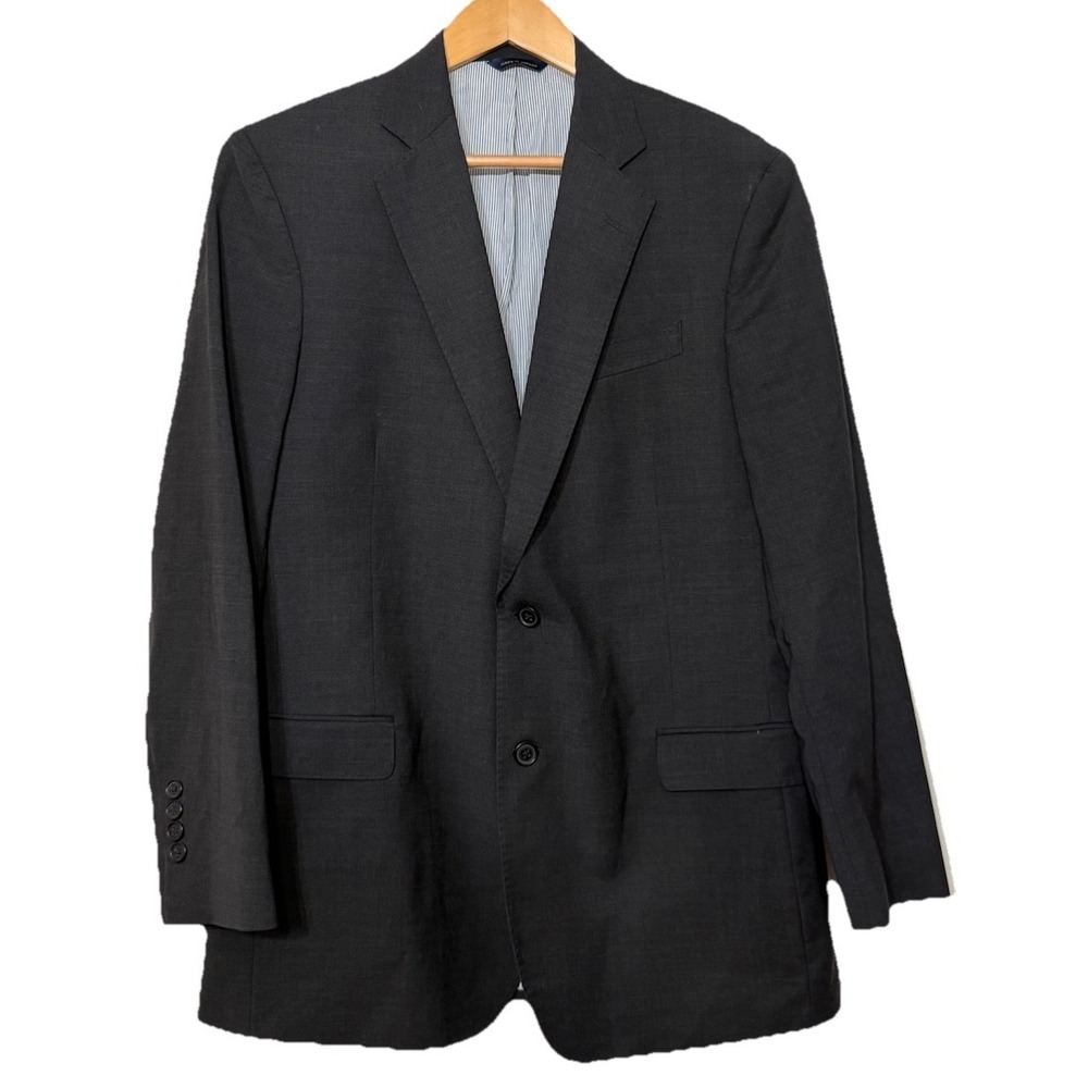 Brooks Brothers Blazer Men 41R Fitzgerald Fit Explorer Wool Black Jacket Stretch